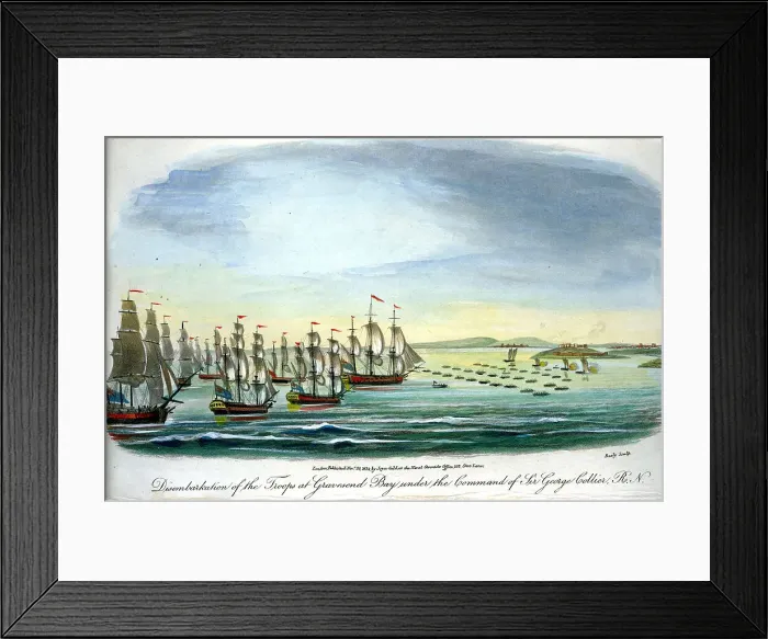 Framed Print : Disembarkation of Troops At Gravesend Bay Under ? Framed Print : Disembarkation of Troops At Gravesend Bay Under ?