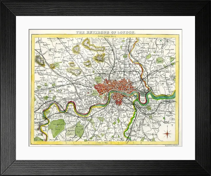 Framed Print : Environs of London Framed Print : Environs of London