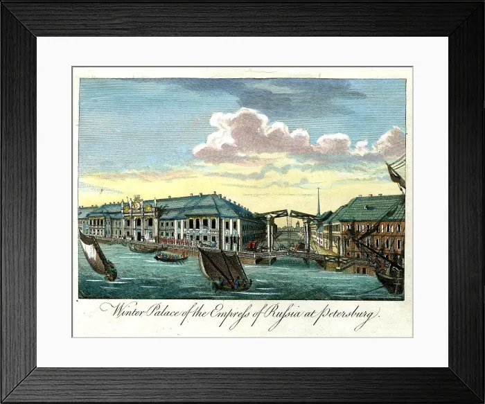 Framed Print : Winter Palace of The Empress of Russia At Petersberg Framed Print : Winter Palace of The Empress of Russia At Petersberg