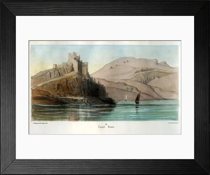 Framed Print : Castel Rosso, Greece Framed Print : Castel Rosso, Greece