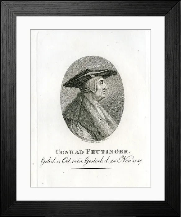 Framed Print : Conrad Peutinger - Cartographer Framed Print : Conrad Peutinger - Cartographer