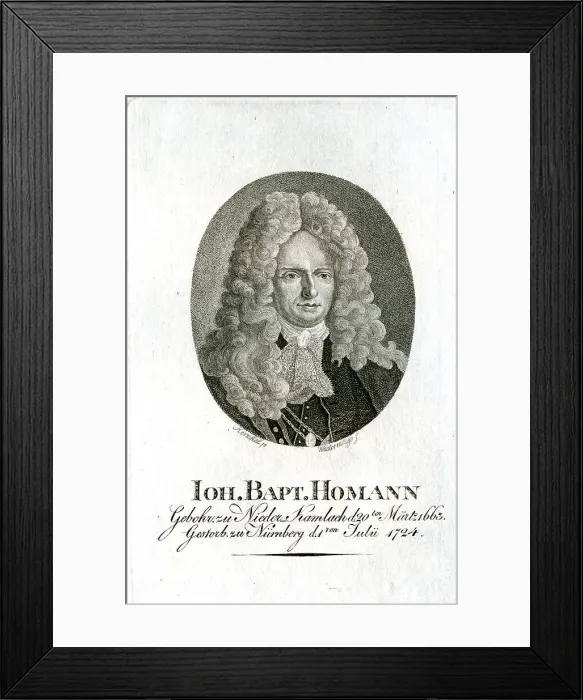 Framed Print : Ioh Bapt Homann - Cartographer Framed Print : Ioh Bapt Homann - Cartographer