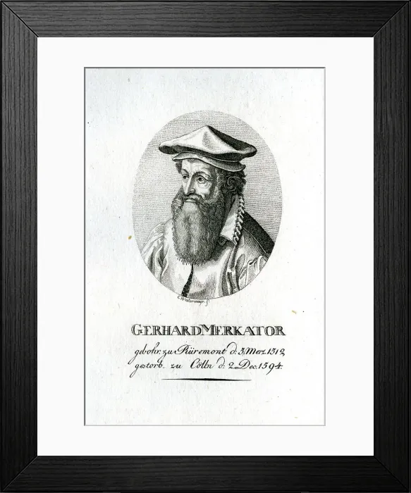 Framed Print : Gerhard Mercator - Cartographer Framed Print : Gerhard Mercator - Cartographer