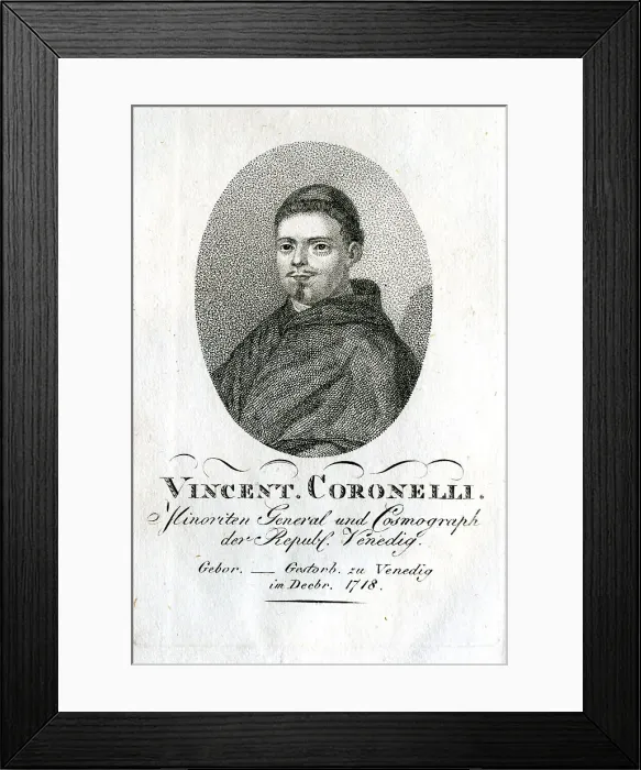 Framed Print : Vincent Coronelli - Cartographer Framed Print : Vincent Coronelli - Cartographer
