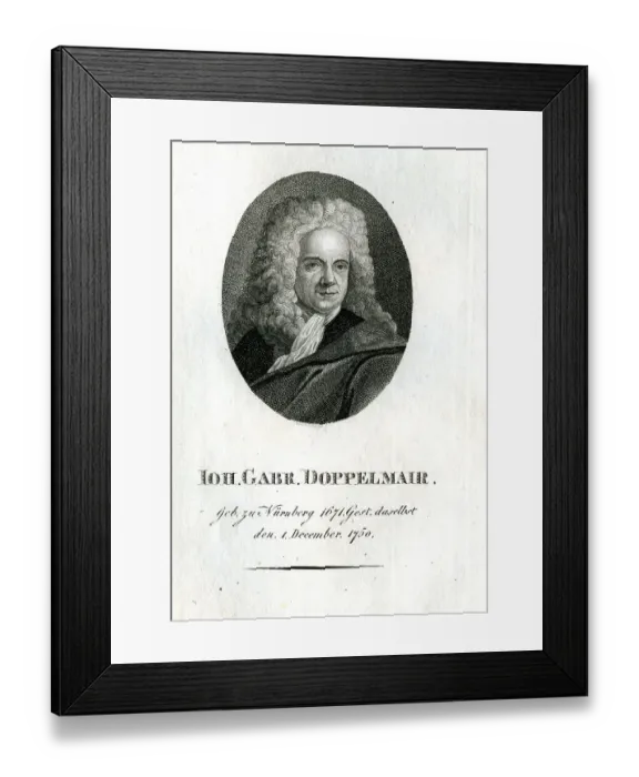 Framed Print : Ioh Gabr Doppelmeyer - Cartographer Framed Print : Ioh Gabr Doppelmeyer - Cartographer