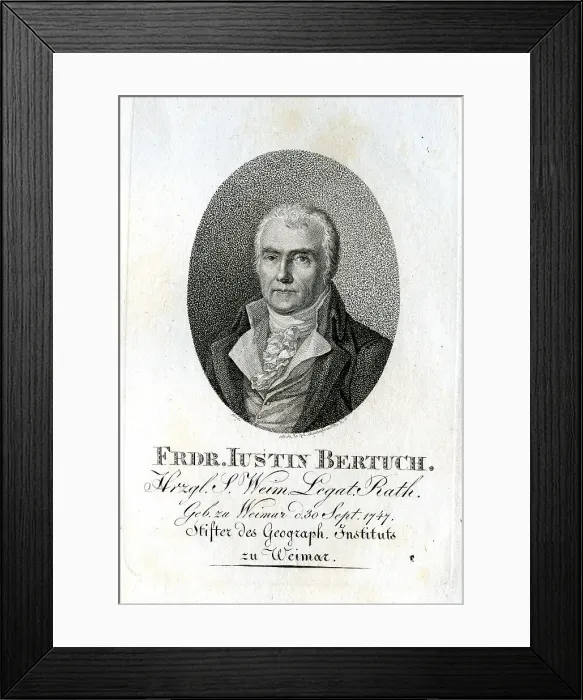 Framed Print : Frdr Justin Bertuch - Geographer