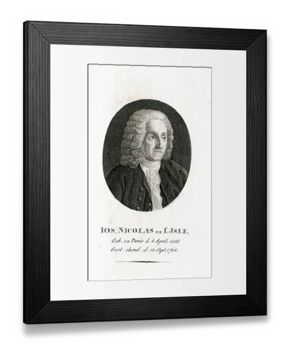 Framed Print : Ios Nicolas De L'Isle - Astronomer and Cartographer Framed Print : Ios Nicolas De L'Isle - Astronomer and Cartographer