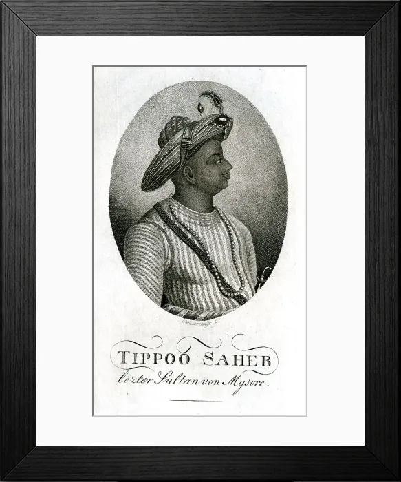 Framed Print : Tippoo Saheb - Sultan of Mysore Framed Print : Tippoo Saheb - Sultan of Mysore