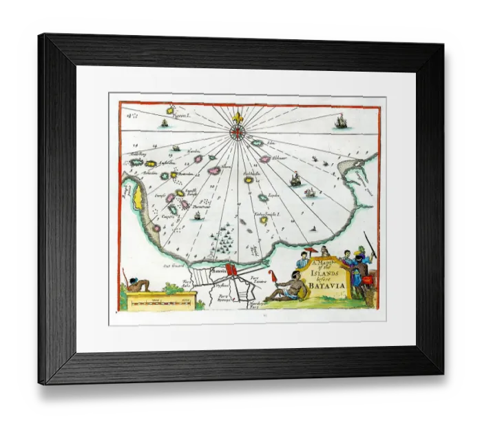 Framed Print : Islands Before Batavia, Jakarta, Java Framed Print : Islands Before Batavia, Jakarta, Java