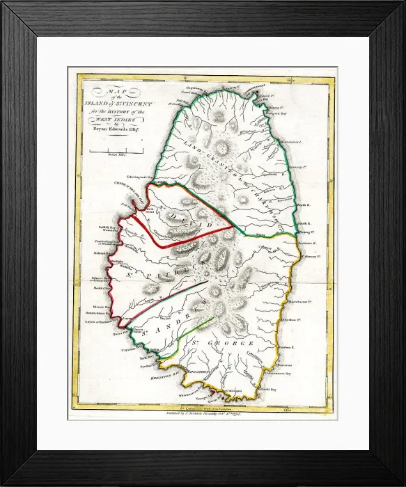 Framed Print : Island of St Vincent, West Indies Framed Print : Island of St Vincent, West Indies