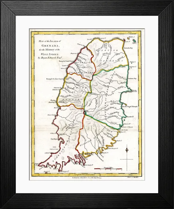 Framed Print : Island of Grenada, West Indies Framed Print : Island of Grenada, West Indies