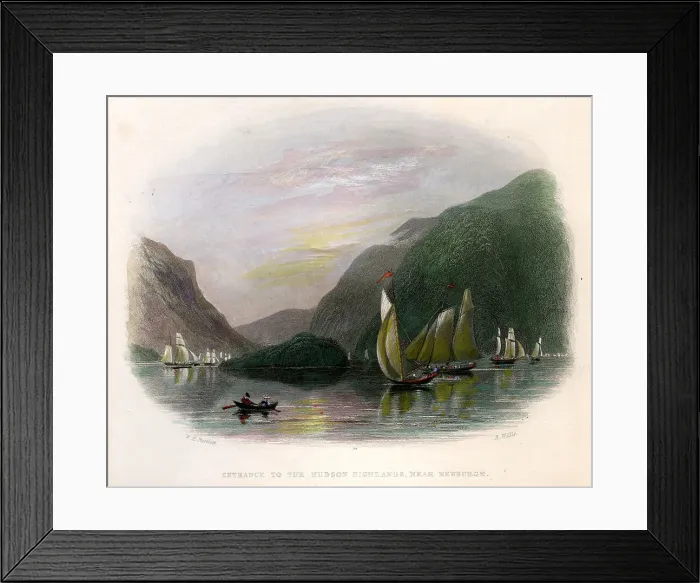 Framed Print : Entrance To Hudson Highlands, America Framed Print : Entrance To Hudson Highlands, America