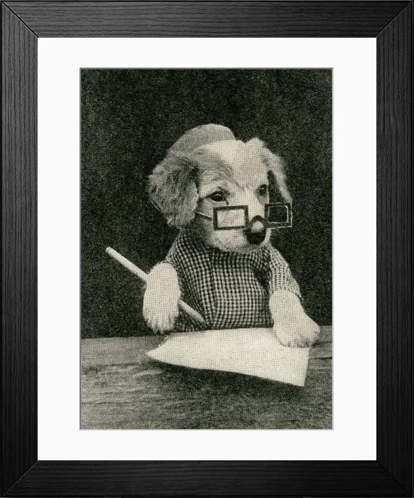 Framed Print : Cute Puppies: Income Tax Collector Dog Framed Print : Cute Puppies: Income Tax Collector Dog
