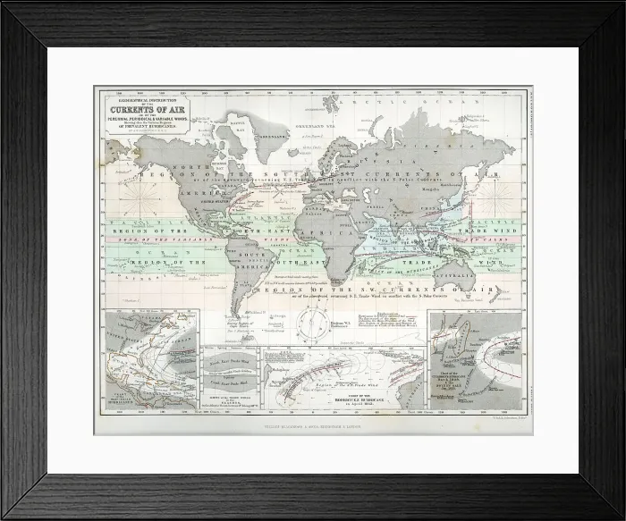 Framed Print : Currents of Air Around The World Framed Print : Currents of Air Around The World