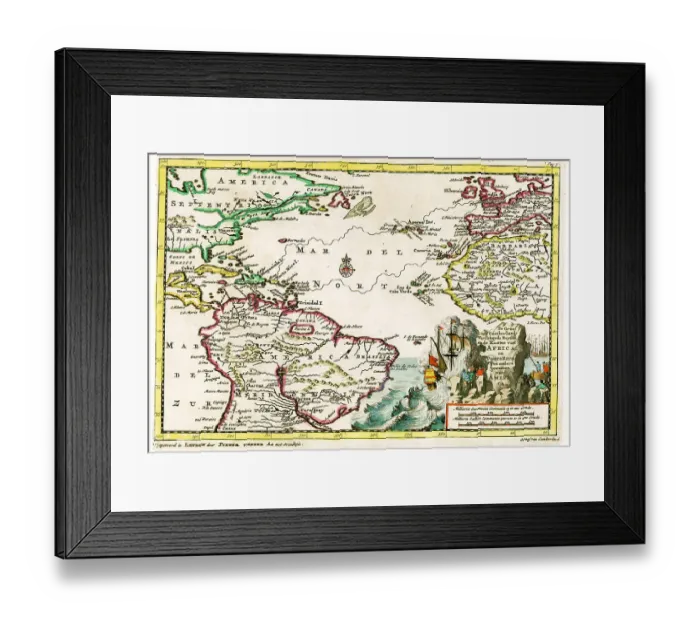 Framed Print : Great Van Cumberland Voyage From Africa To Porto Rico Framed Print : Great Van Cumberland Voyage From Africa To Porto Rico