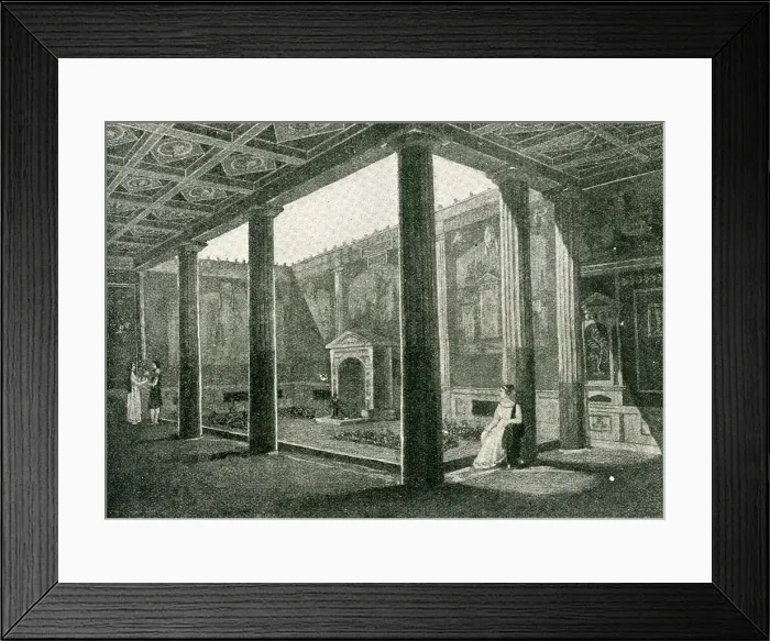 Framed Print : Courtyard of House In Pompeii, Italy Framed Print : Courtyard of House In Pompeii, Italy