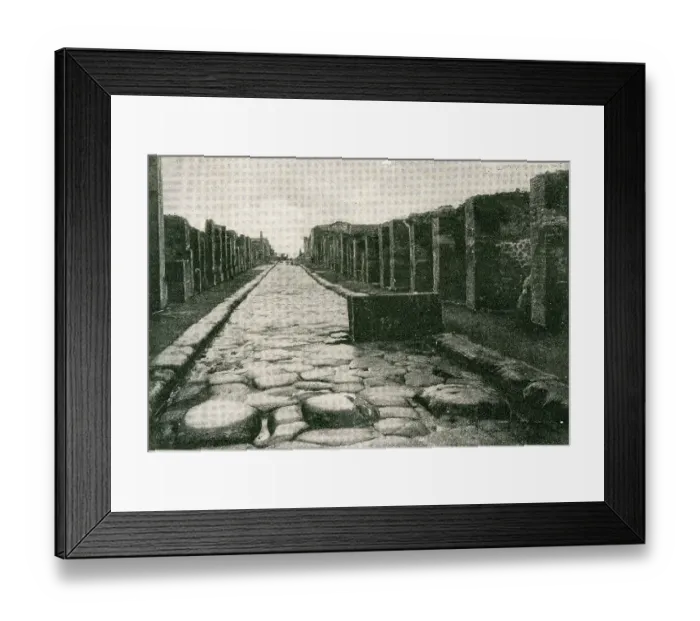 Framed Print : Excavated Street In Pompeii, Italy Framed Print : Excavated Street In Pompeii, Italy