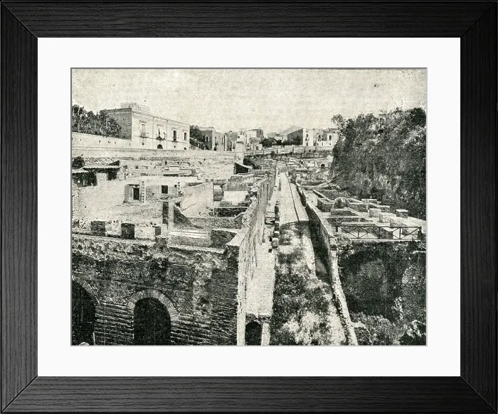 Framed Print : Herculaneum Excavations, Italy