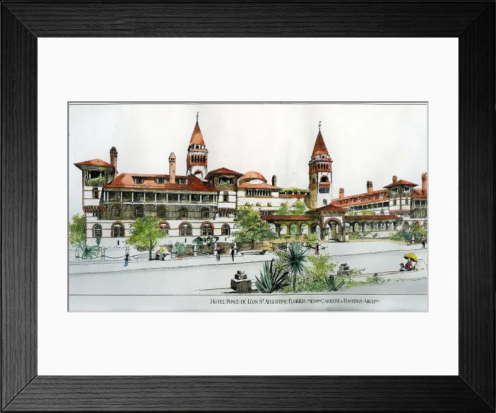 Framed Print : Hotel Ponce De Leon, St Austine, Florida, America Framed Print : Hotel Ponce De Leon, St Austine, Florida, America