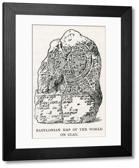 Framed Print : Babylonian World Map Framed Print : Babylonian World Map