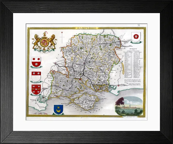 Framed Print : Hampshire Framed Print : Hampshire