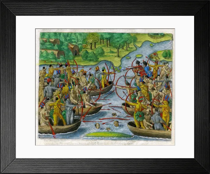 Framed Print : Mexican Indians Fighting Framed Print : Mexican Indians Fighting