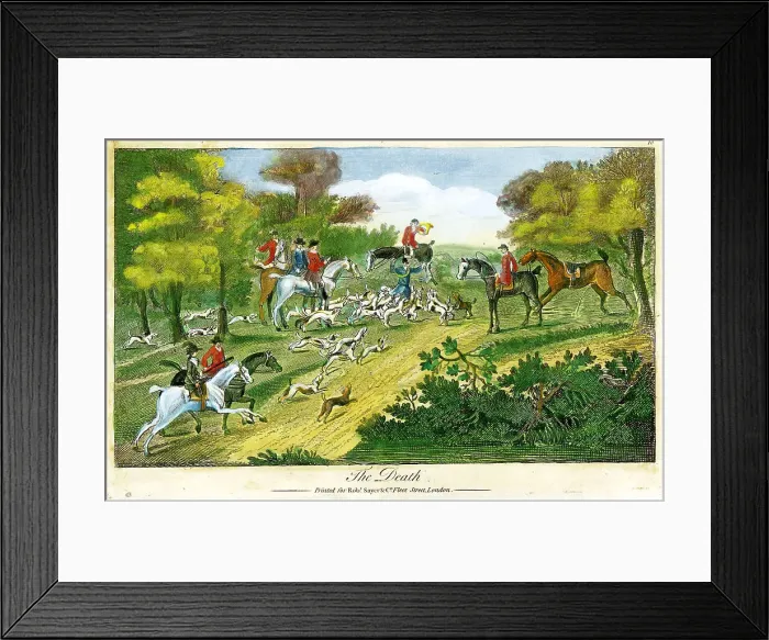 Framed Print : Hunting - The Death Framed Print : Hunting - The Death