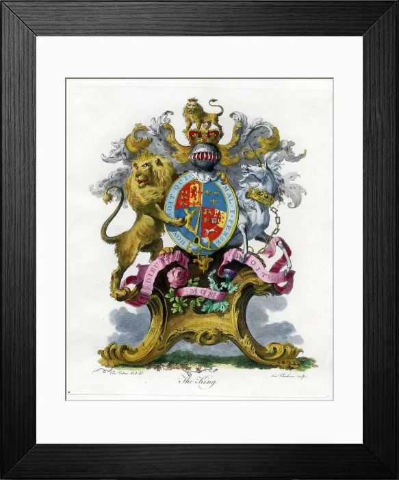 Framed Print : Heraldry - The King Framed Print : Heraldry - The King