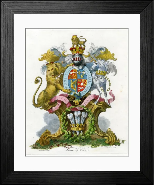 Framed Print : Heraldry - Prince of Wales Framed Print : Heraldry - Prince of Wales