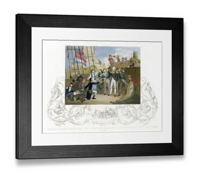 Framed Print : Nelson Receiving The Spaanish Admiral's Sword ? Framed Print : Nelson Receiving The Spaanish Admiral's Sword ?
