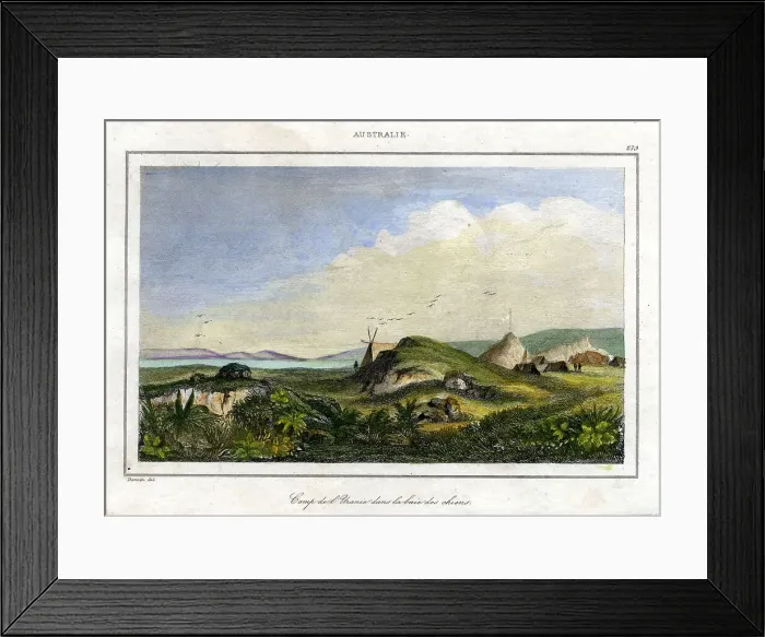 Framed Print : Western Australia - Aborigine Camp In The Bay of Dogs Framed Print : Western Australia - Aborigine Camp In The Bay of Dogs