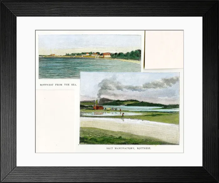 Framed Print : Western Australia - Rottnest and Salt Manufactory Framed Print : Western Australia - Rottnest and Salt Manufactory