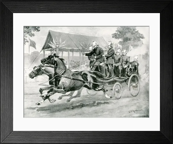 Framed Print : Review of Fire Brigade - Clapham Common Framed Print : Review of Fire Brigade - Clapham Common