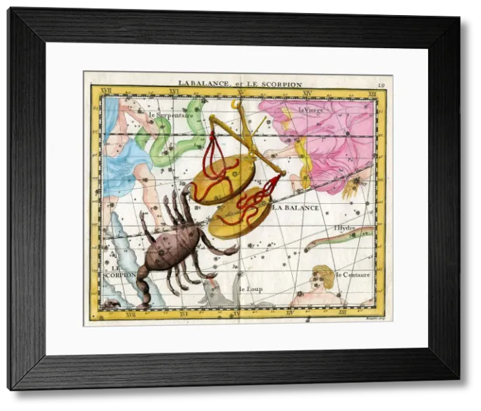 Framed Print : La Balance (Scales), Scorpion Framed Print : La Balance (Scales), Scorpion