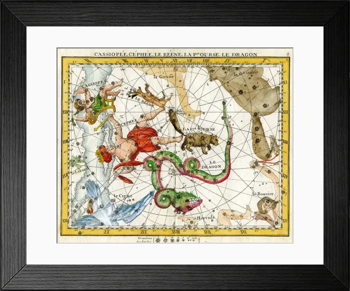 Framed Print : Cassiopia, Cephee, Reene, Little Bear, Dragon Framed Print : Cassiopia, Cephee, Reene, Little Bear, Dragon