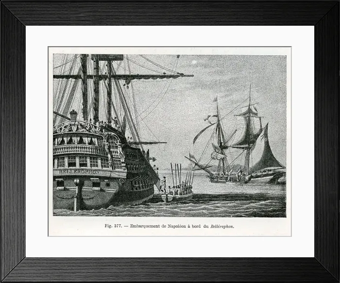 Framed Print : Napoleon Embarking On The Bellerophon Framed Print : Napoleon Embarking On The Bellerophon