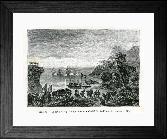 Framed Print : Napoleon's Corpse Leaving St Helena Framed Print : Napoleon's Corpse Leaving St Helena