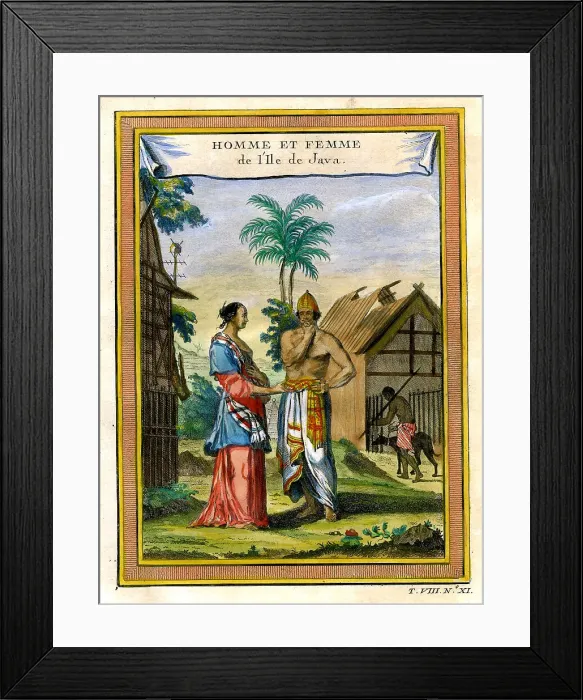 Framed Print : Man and Woman of Java Framed Print : Man and Woman of Java
