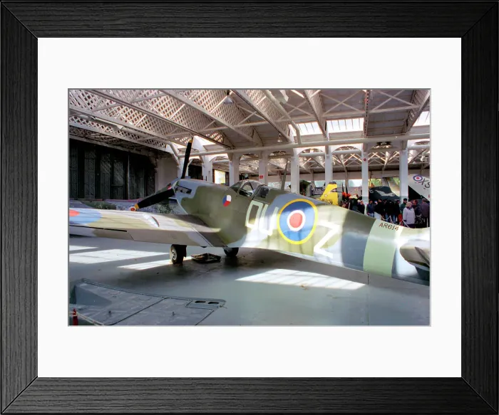 Framed Print : Supermarine 349 Spitfire LF Mk. VC G-BUWA - AR614 Framed Print : Supermarine 349 Spitfire LF Mk. VC G-BUWA - AR614