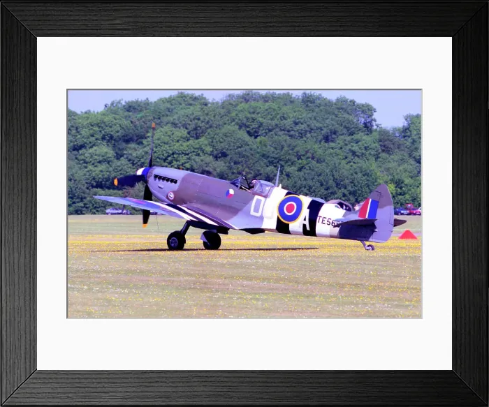 Framed Print : Supermarine Spitfire LF Mk. IXe G-BLCK - TE566 Framed Print : Supermarine Spitfire LF Mk. IXe G-BLCK - TE566
