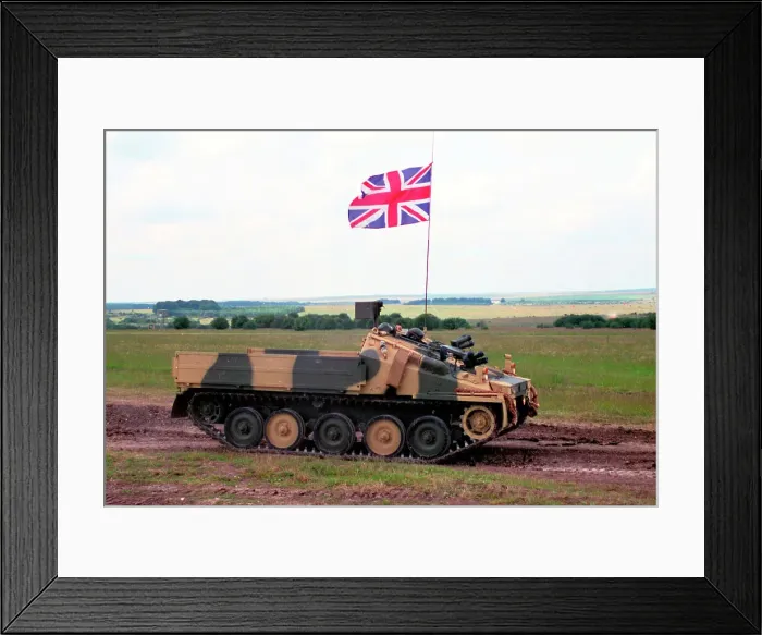 Framed Print : Flatbed version of the CVR(T) armoured fighting vehicle Framed Print : Flatbed version of the CVR(T) armoured fighting vehicle