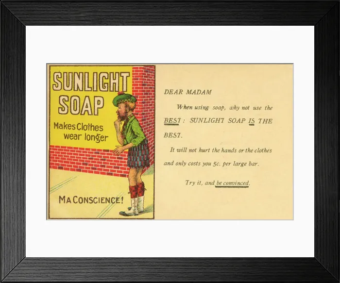 Framed Print : Advertising - Soap Framed Print : Advertising - Soap