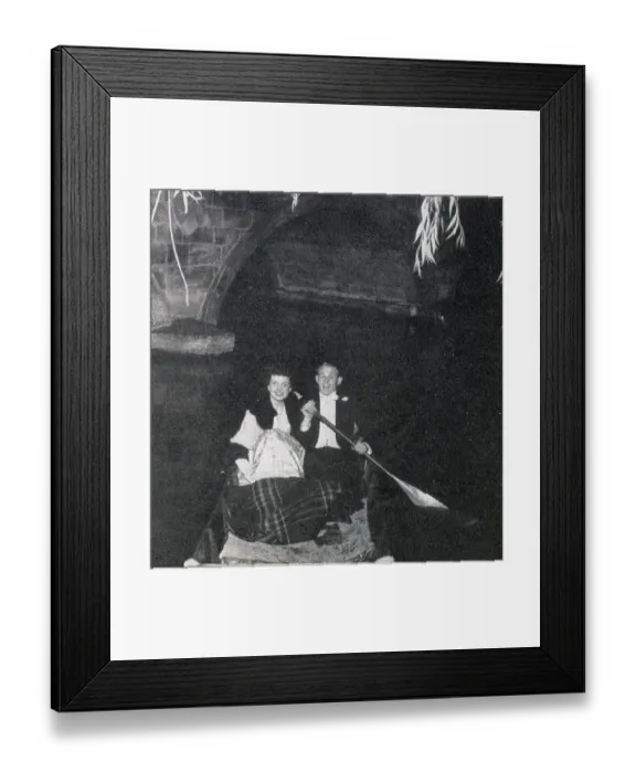 Framed Print : Belinda Stobart and Mr D. K. Wilson out on the river during the May Ball, held by 1st and 3rd Trinity Boat Club at Trinity College. Dancing was on the loggia and in the gardens, while the river was lit by fairy lights. Date: 1956 Framed Print : Belinda Stobart and Mr D. K. Wilson out on the river during the May Ball, held by 1st and 3rd Trinity Boat Club at Trinity College. Dancing was on the loggia and in the gardens, while the river was lit by fairy lights. Date: 1956