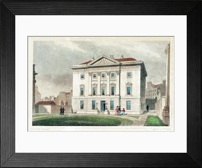 Framed Print : The Royal Bank, St. Andrew's Square, Edinburgh, Scotland. Date: 1829 Framed Print : The Royal Bank, St. Andrew's Square, Edinburgh, Scotland. Date: 1829