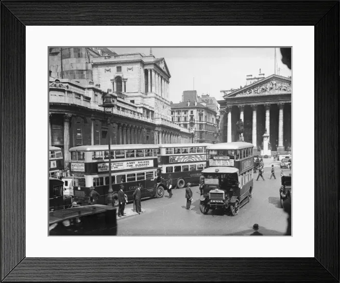 Framed Print : Bank, London 1930S Framed Print : Bank, London 1930S