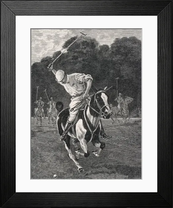 Framed Print : Polo Match Scene Framed Print : Polo Match Scene