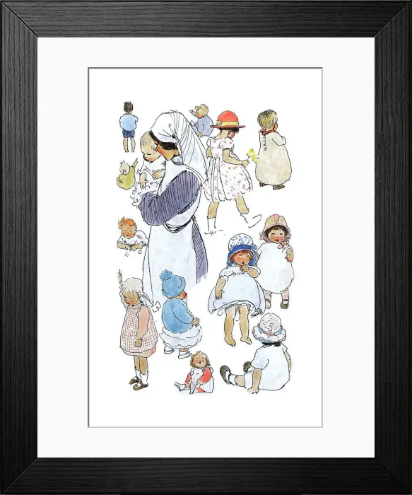 Framed Print : A Sketchbook - Mothers and Children Framed Print : A Sketchbook - Mothers and Children