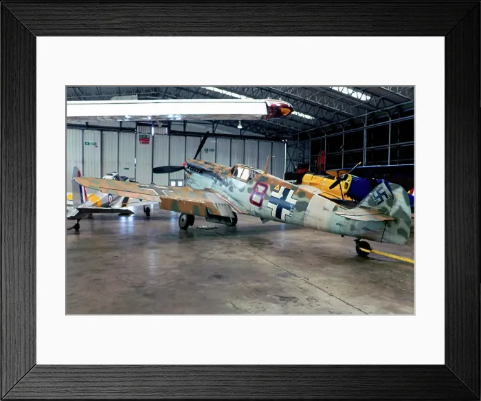 Framed Print : Hispano HA.1112-M1L Buchon G-AWHK / Black 8 Framed Print : Hispano HA.1112-M1L Buchon G-AWHK / Black 8