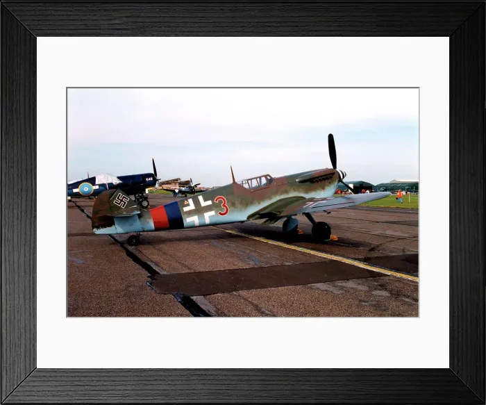 Framed Print : Hispano HA.1112-M1L Buchon G-BOML / Red 3 Framed Print : Hispano HA.1112-M1L Buchon G-BOML / Red 3