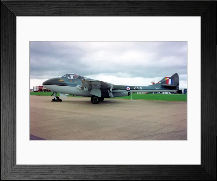 Framed Print : de Havilland DH.115 Vampire T.55 G-HELV / 215 Framed Print : de Havilland DH.115 Vampire T.55 G-HELV / 215